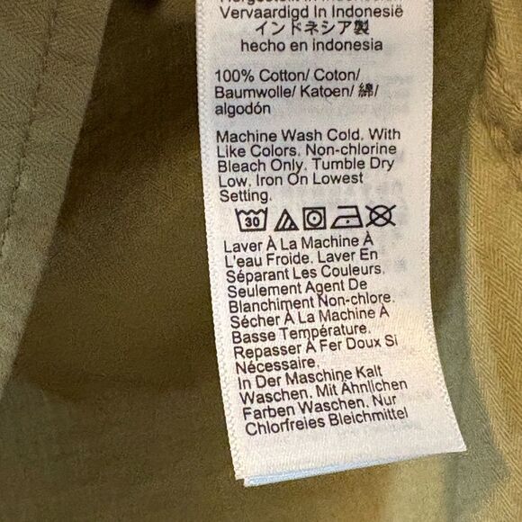 J.Crew Olive Green 100% Cotton Top Size XXL - Picture 5 of 6